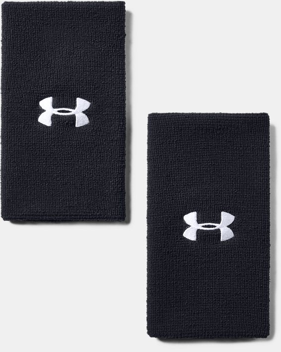 Under Armour 6 Performance Wristband 2-Pack Black 001 One Size /White 